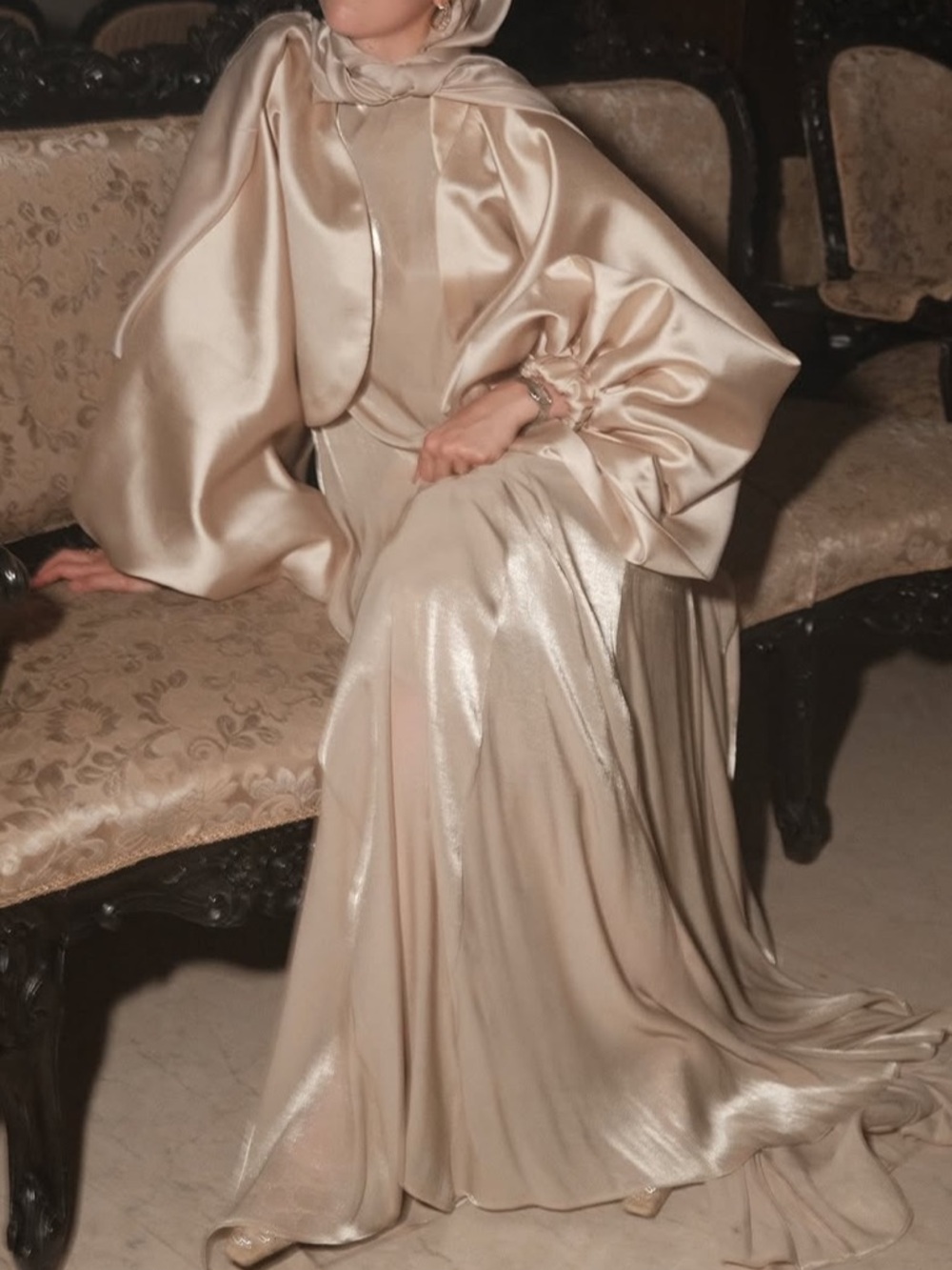 Satin evening dress UAE
